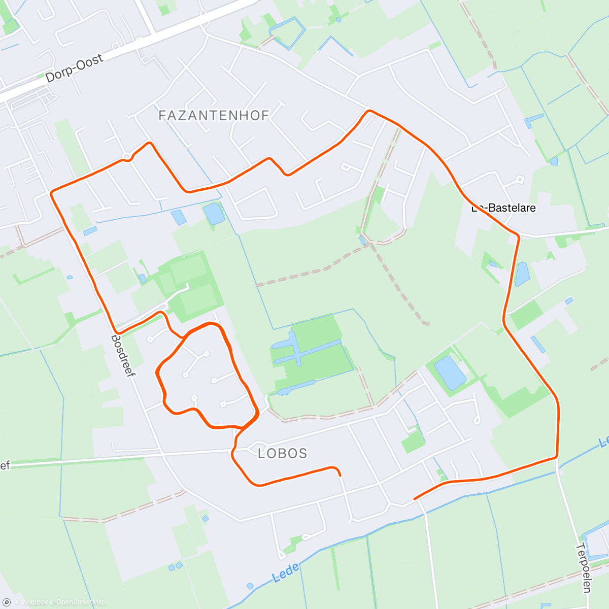 Map of the activity, Loslopen in ´t 🌞je