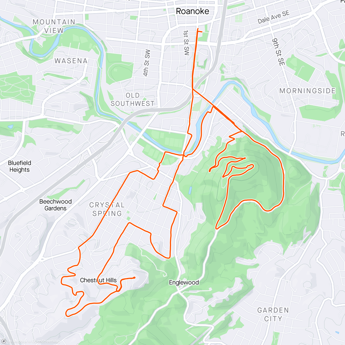 Map of the activity, Blue Ridge Half BRM GOAT