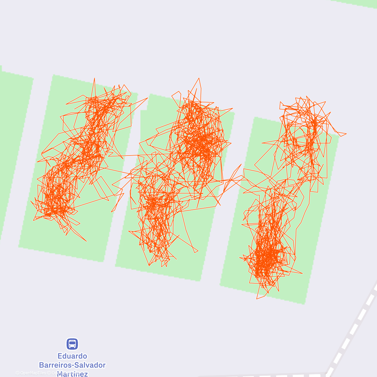 Map of the activity, Pozo Pādel mañana