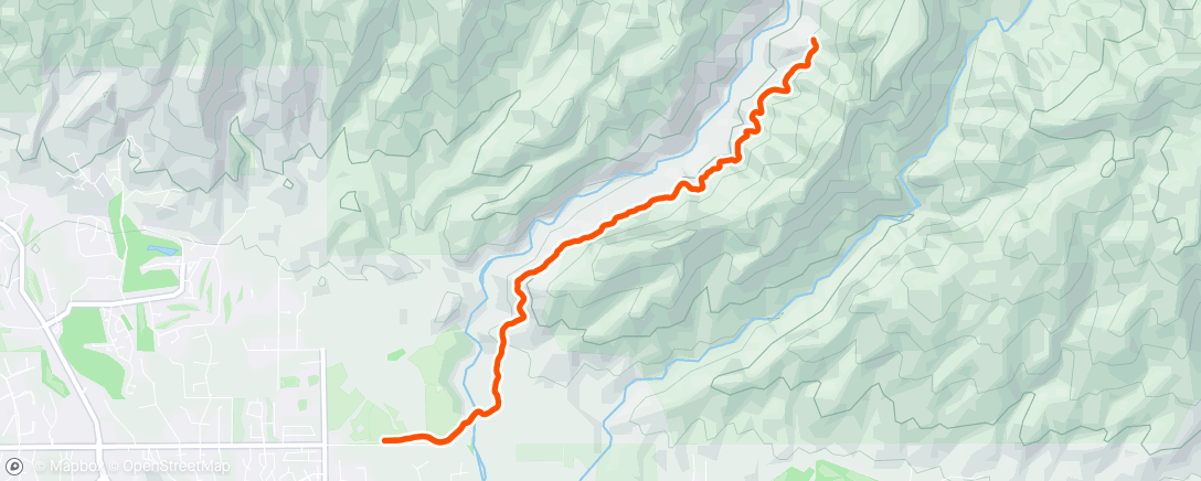 Map of the activity, Phone Line Trail out and back
