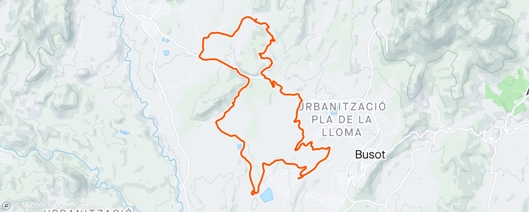 Map of the activity, Busot / Xixona