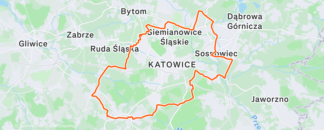 Map of the activity, Lunch Ride