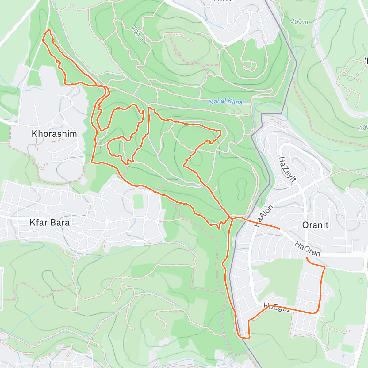 Map of the activity, חורשים