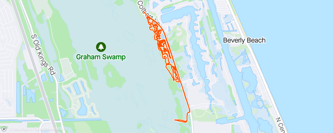 Map of the activity, Graham Swamp 1.5