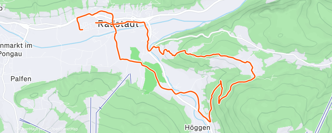 Peta aktivitas, Traillauf am Morgen