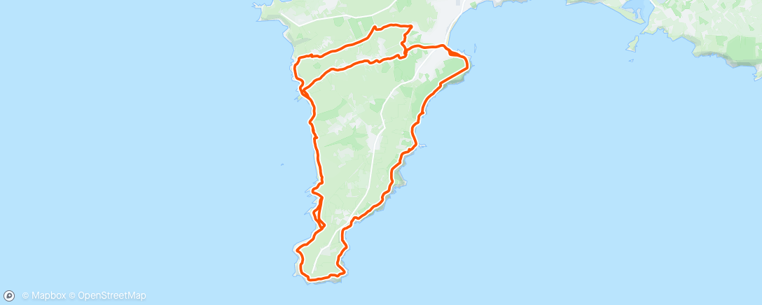 Map of the activity, 4h24 : Dernière Sortie longue sur le sentier du Cap des chèvres 🐐 bien technique avant Guerlédan, maintenant c'est repos 💪