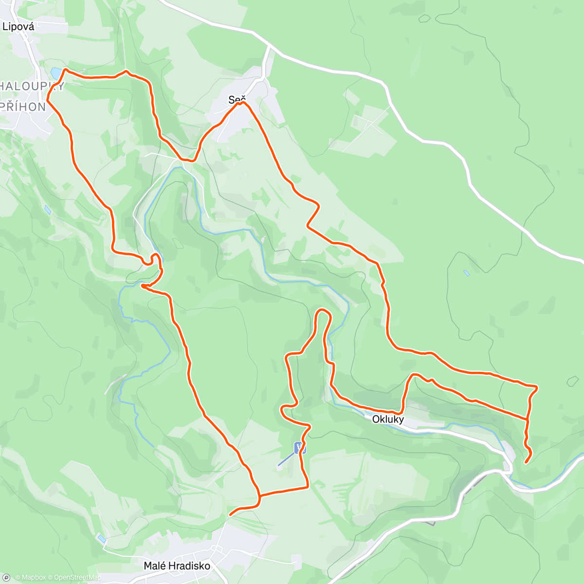 Map of the activity, Čertův hrádek  Trail Run