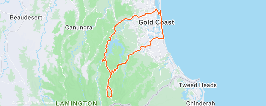 Map of the activity, Road Cycling