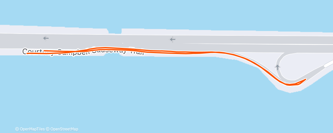 Map of the activity, Afternoon Run