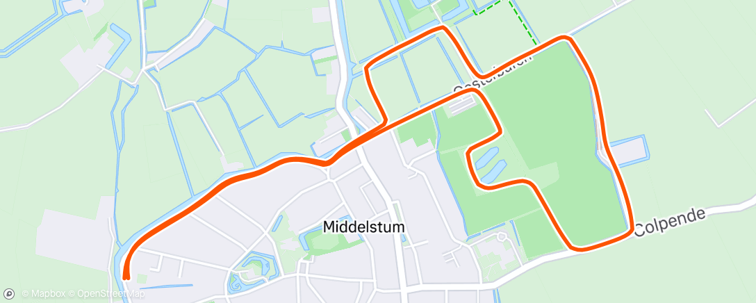 Map of the activity, Hipolytusrun Middelstum