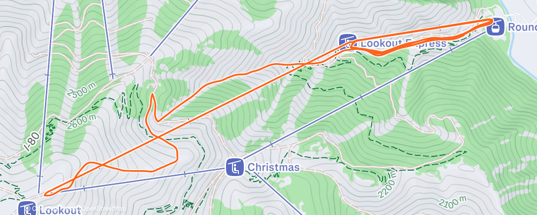 Карта физической активности (Slopes - A day skiing at Bald Mountain - Sun Valley)
