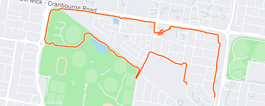 Map of the activity, Evening Walk