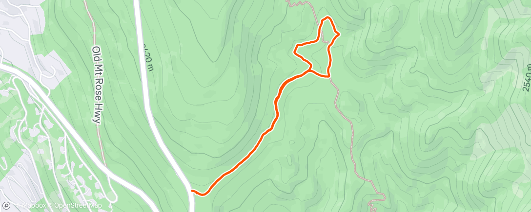 Map of the activity, Morning Hike