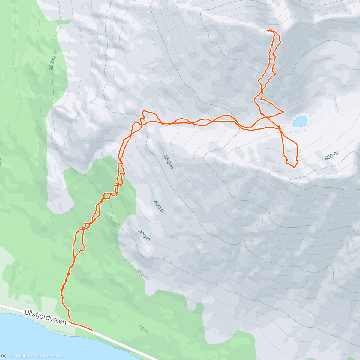 Map of the activity, Sofiatinden