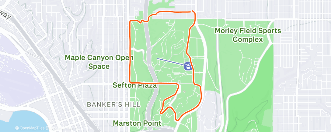 Map of the activity, Park run!