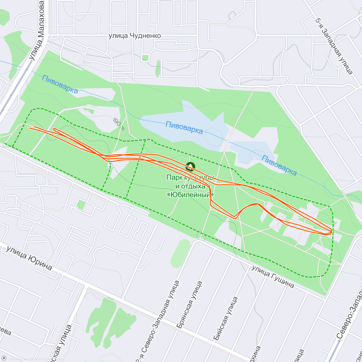 Map of the activity, Гонка "Ночной апрель" 5 км