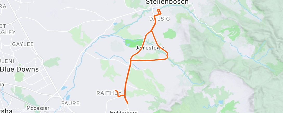 Map of the activity, Morning Mountain Bike Ride