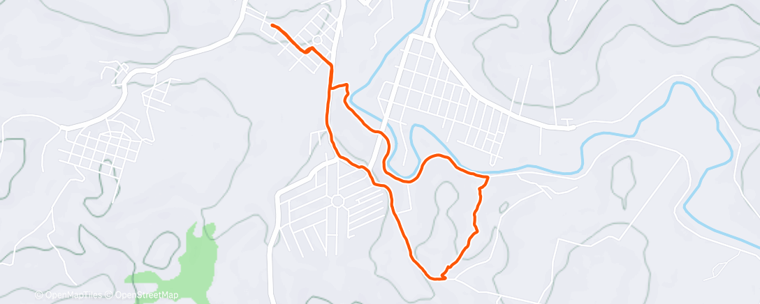 Map of the activity, Caminhada matinal