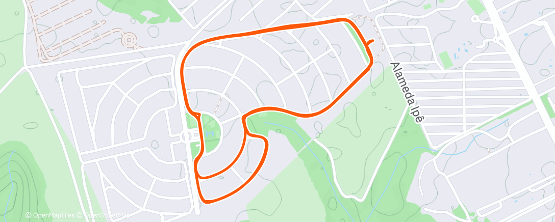 Map of the activity, Morning Run