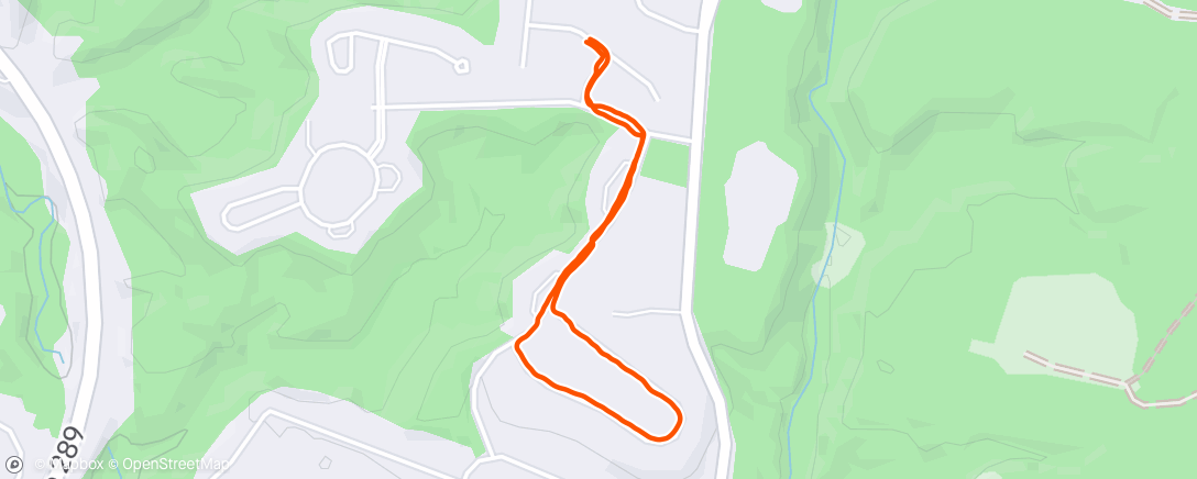 Map of the activity, Morning 30 lb ruck