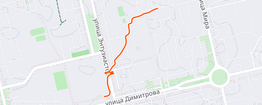 Map of the activity, Night Walk
