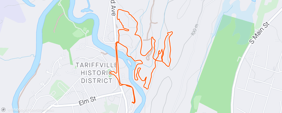 Map of the activity, Quick pre-soccer almost hurl myself into the river