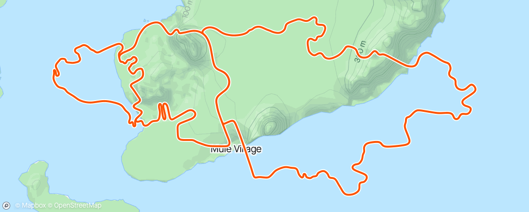 Mapa da atividade, Zwift - korte intervallen in Watopia
