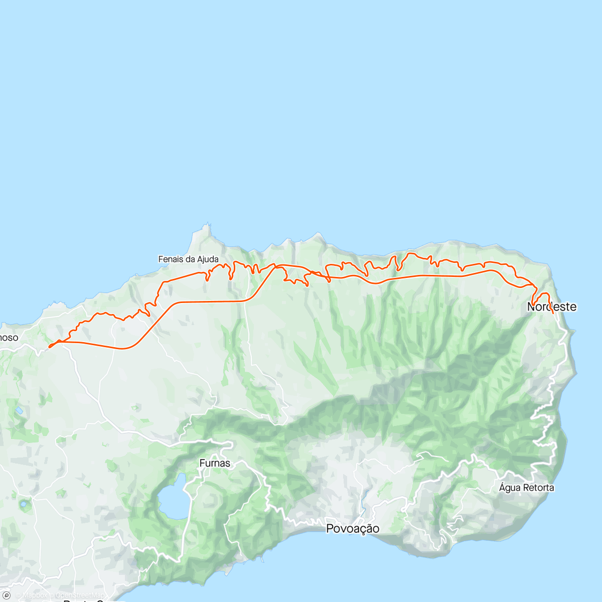 Map of the activity, E2 Nordeste / Nordeste (Tzrazores Cycling)