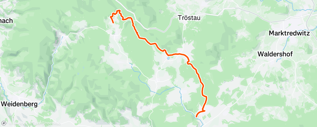 Map of the activity, Traillauf am Morgen