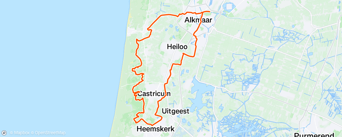 Map of the activity, Morning Ride