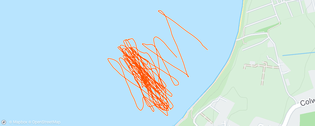 Map of the activity, Colwell kite.