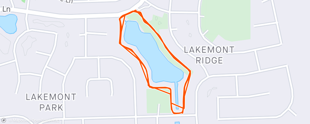 Map of the activity, Morning Run - 10 X 400 m Repeats