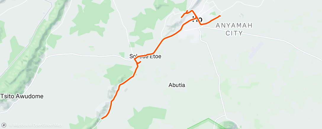 Map of the activity, Afrikatt commute