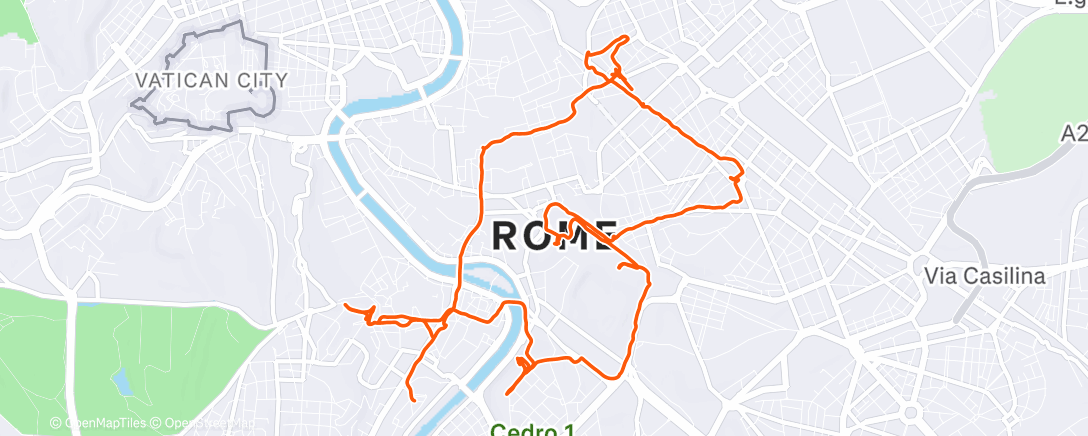 Map of the activity, Morning Hike