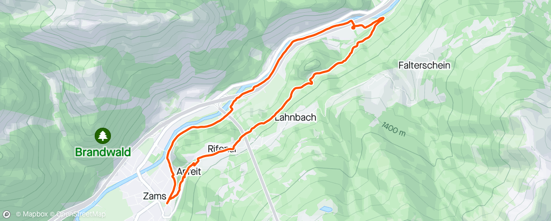 Map of the activity, Spazieren