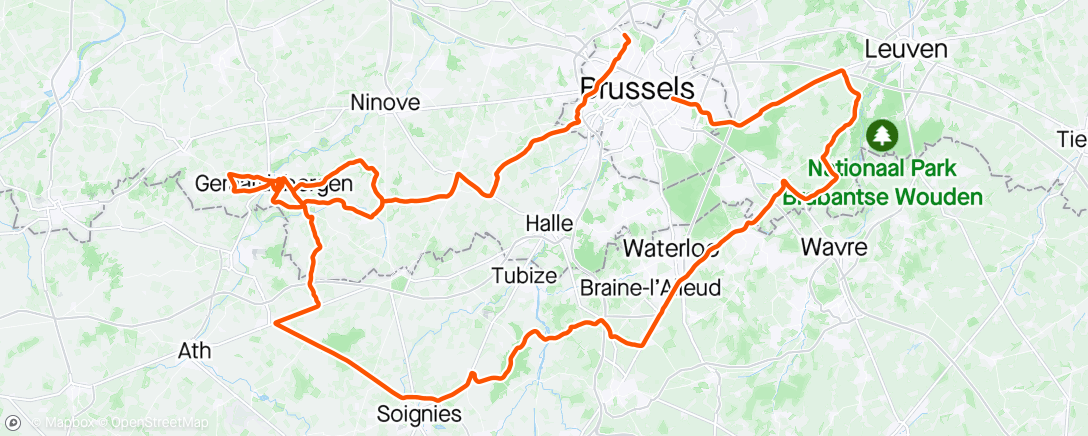 Map of the activity, Brussels Cycling Classic