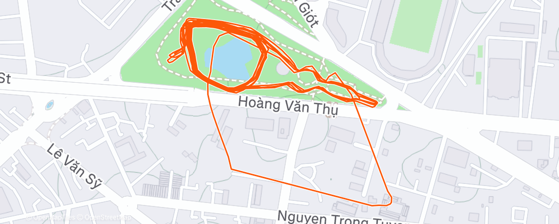 Карта физической активности (Evening Run)