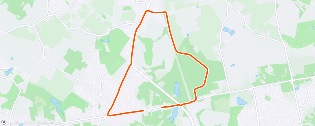 Map of the activity, Afternoon Run