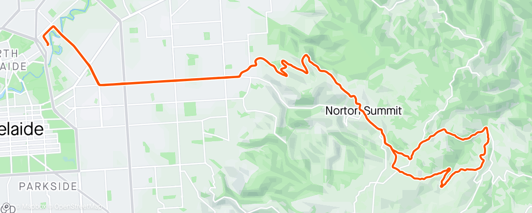 Map of the activity, Norton Summit & Burdett’s Road 29-Mar-2024