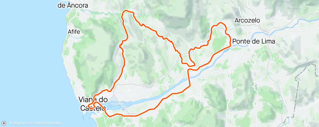 Map of the activity, Viana granfondo