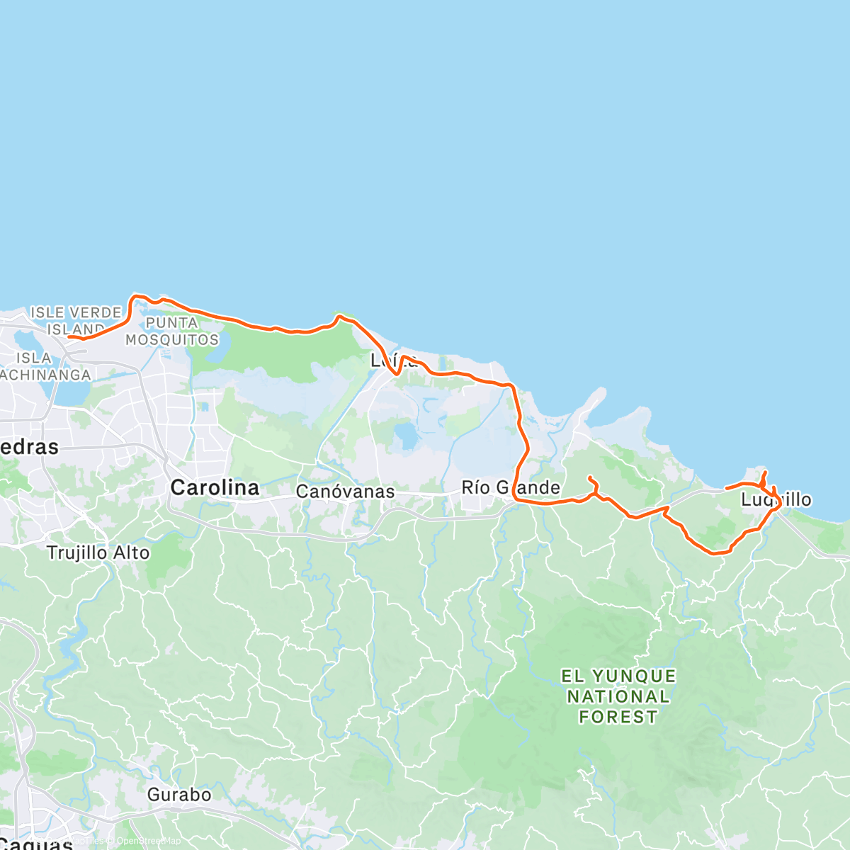 Map of the activity, Chill ride in my hometown with my Foundation twin!! 🇵🇷 👯‍♀️