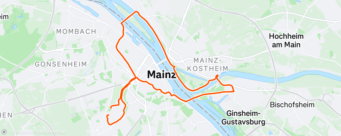 Map of the activity, Lunch Run