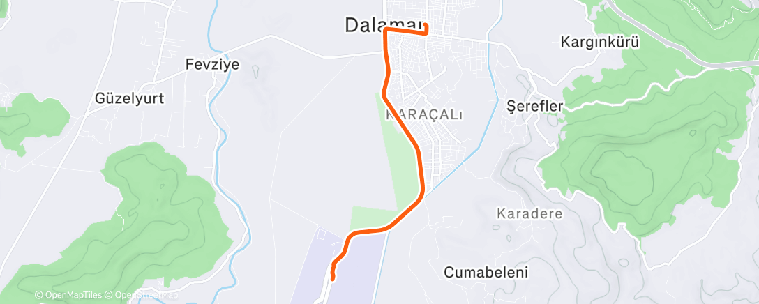 Карта физической активности (Night Ride)