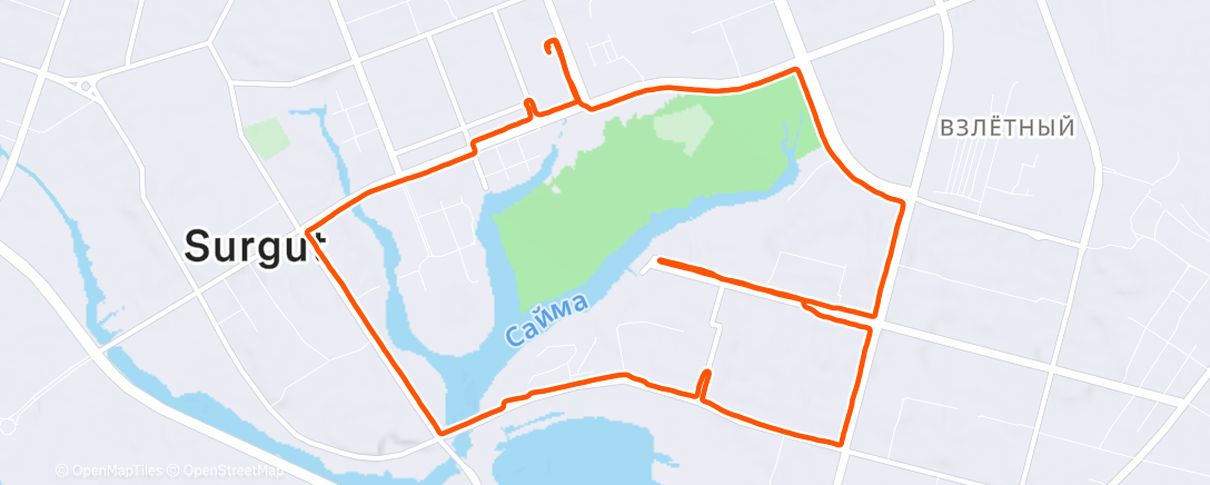 Map of the activity, Morning Run