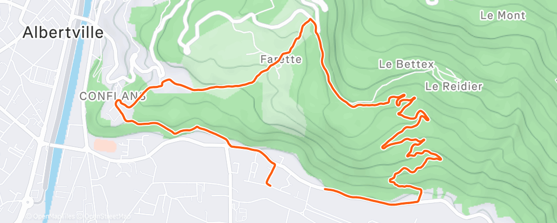 Map of the activity, Randonnée dans l'après-midi