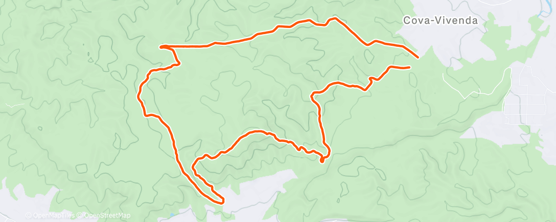 Map of the activity, Carrera de montaña matutina