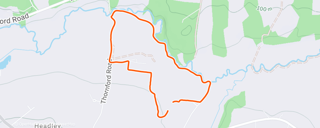 Map of the activity, Morning Run