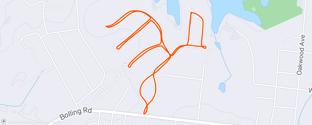 Map of the activity, Afternoon Run