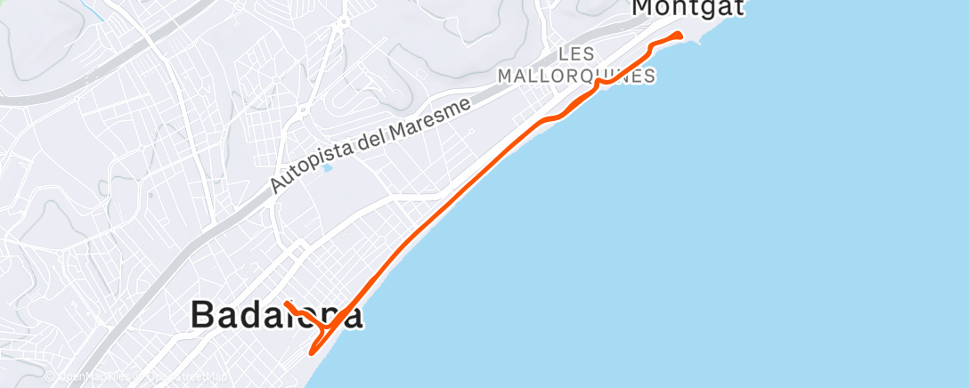 Map of the activity, Carrera a la hora del almuerzo