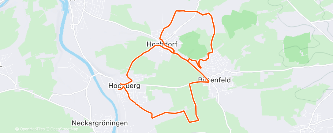 Map of the activity, Lauf am Morgen